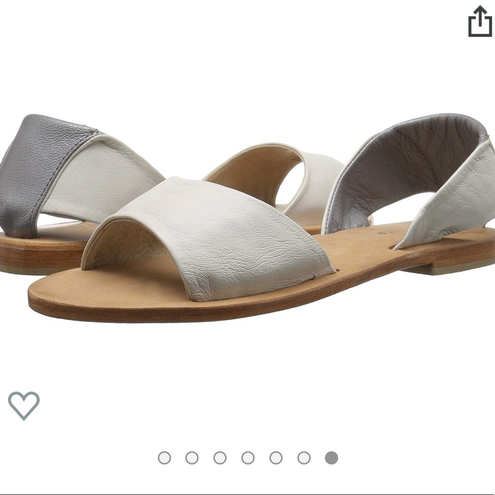 Silver leather sandals Kelsi Dagger CLARKSON 10